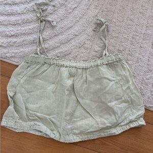 Cloth & Stone Sage Green Cropped Tank